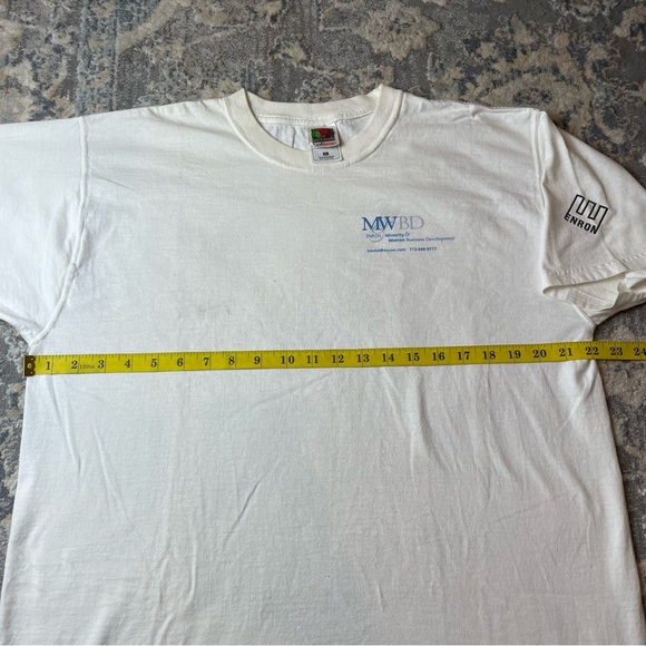 Fruit of the Loom x ENRON White Short Sleeve Tee - Picture 2 of 4